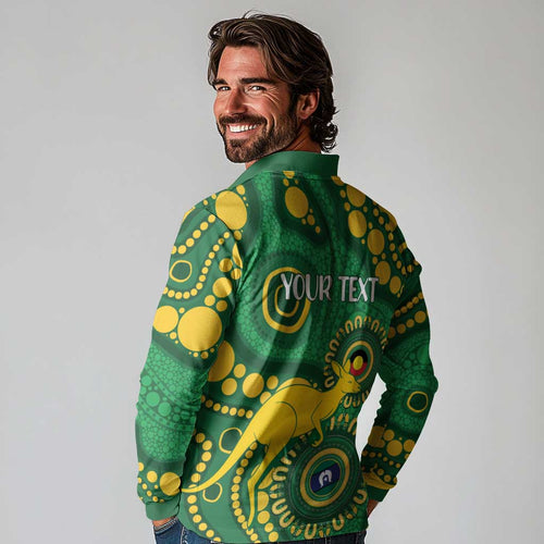 Bowls Australia NAIDOC Week 2026 Personalised Long Sleeve Polo Shirt 50 Years Deadly Kangaroo Indigenous Art
