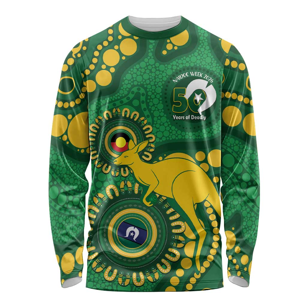 Bowls Australia NAIDOC Week 2026 Personalised Long Sleeve Shirt 50 Years Deadly Kangaroo Indigenous Art