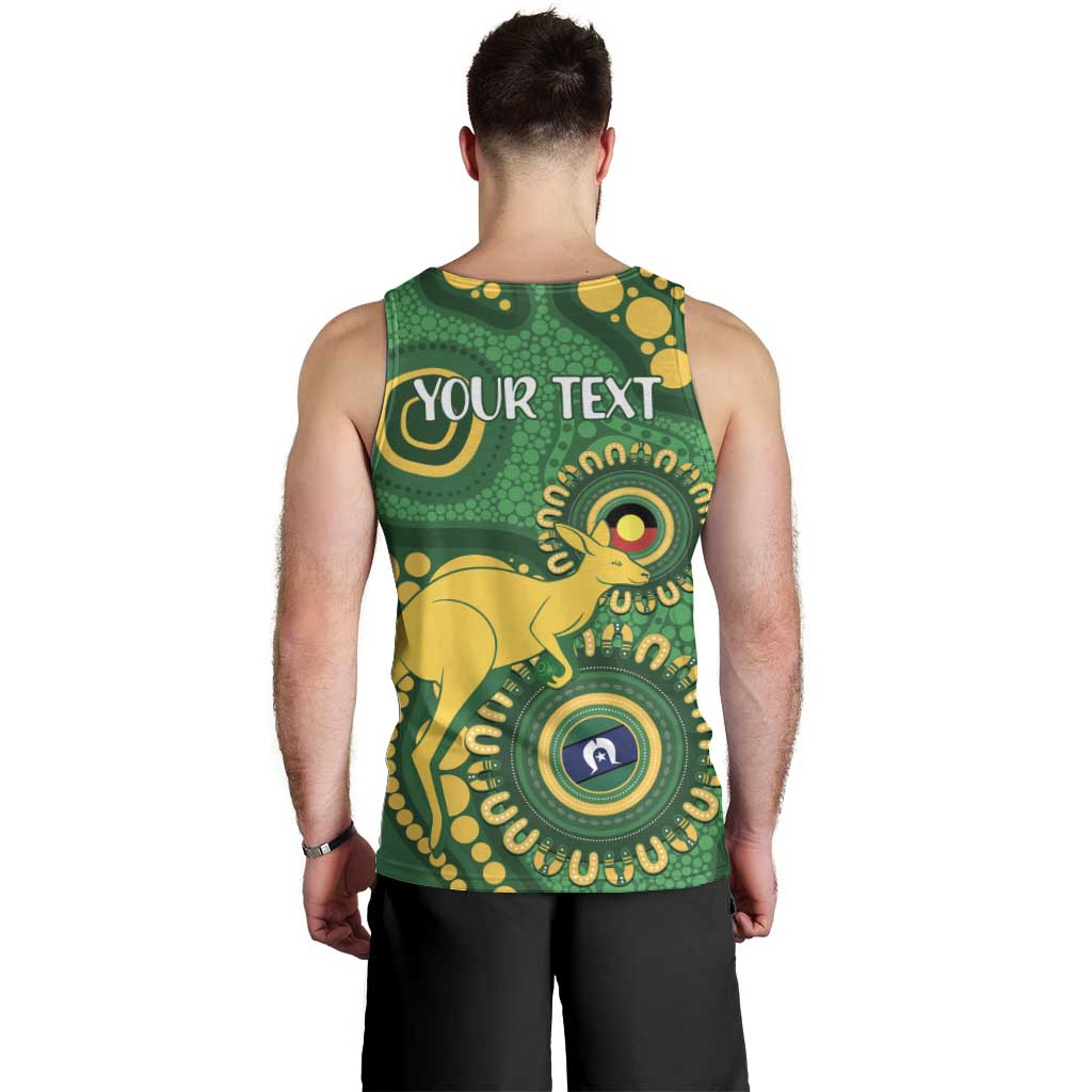 Bowls Australia NAIDOC Week 2026 Personalised Men Tank Top 50 Years Deadly Kangaroo Indigenous Art