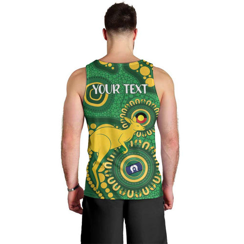 Bowls Australia NAIDOC Week 2026 Personalised Men Tank Top 50 Years Deadly Kangaroo Indigenous Art