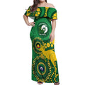 Bowls Australia NAIDOC Week 2026 Personalised Off Shoulder Maxi Dress 50 Years Deadly Kangaroo Indigenous Art