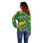 Bowls Australia NAIDOC Week 2026 Personalised Off Shoulder Sweater 50 Years Deadly Kangaroo Indigenous Art