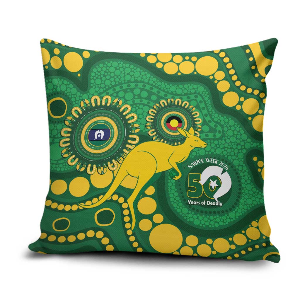 Bowls Australia NAIDOC Week 2026 Pillow Cover 50 Years Deadly Kangaroo Indigenous Art
