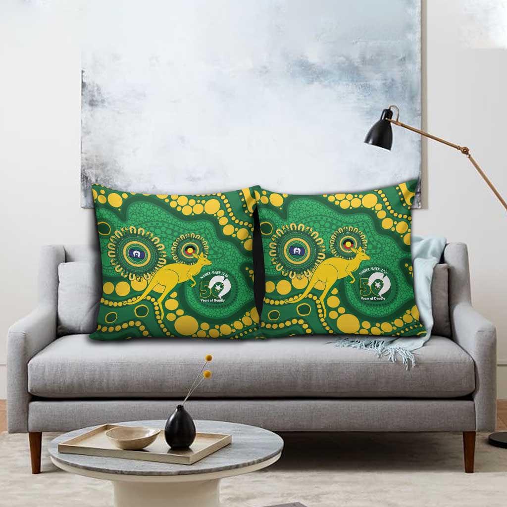 Bowls Australia NAIDOC Week 2026 Pillow Cover 50 Years Deadly Kangaroo Indigenous Art