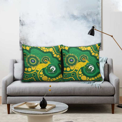 Bowls Australia NAIDOC Week 2026 Pillow Cover 50 Years Deadly Kangaroo Indigenous Art