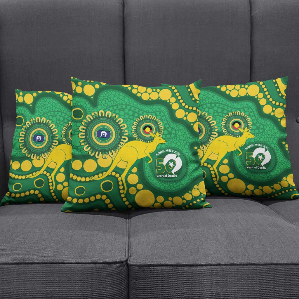 Bowls Australia NAIDOC Week 2026 Pillow Cover 50 Years Deadly Kangaroo Indigenous Art