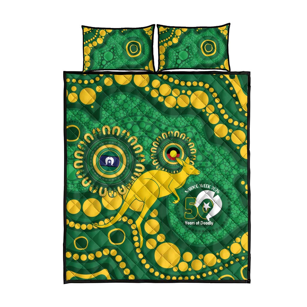 Bowls Australia NAIDOC Week 2026 Quilt Bed Set 50 Years Deadly Kangaroo Indigenous Art