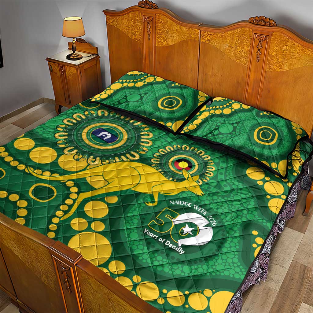Bowls Australia NAIDOC Week 2026 Quilt Bed Set 50 Years Deadly Kangaroo Indigenous Art