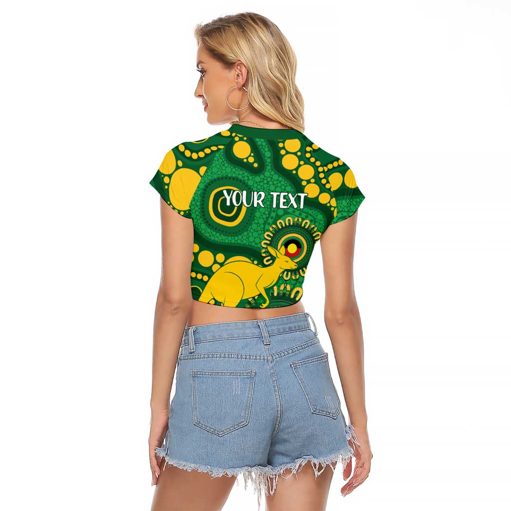 Bowls Australia NAIDOC Week 2026 Personalised Raglan Cropped T Shirt 50 Years Deadly Kangaroo Indigenous Art