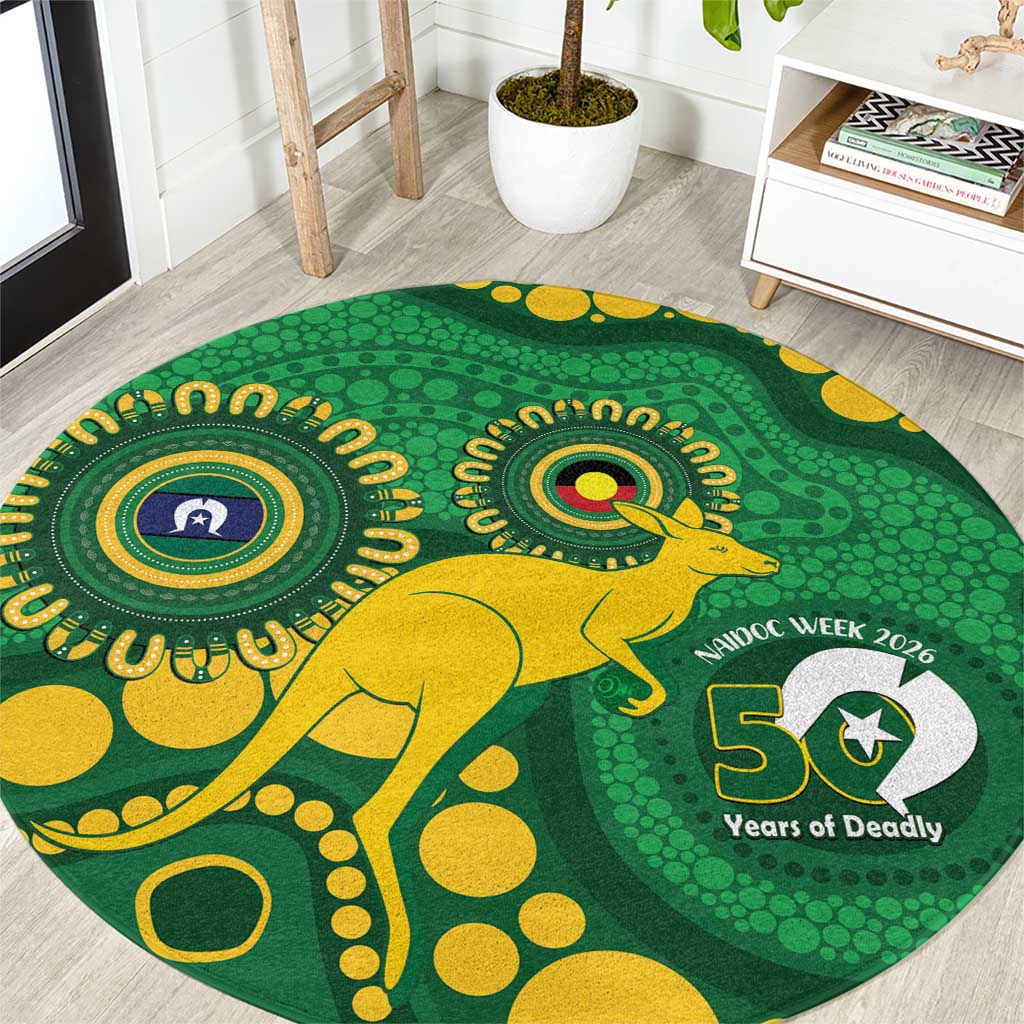 Bowls Australia NAIDOC Week 2026 Round Carpet 50 Years Deadly Kangaroo Indigenous Art
