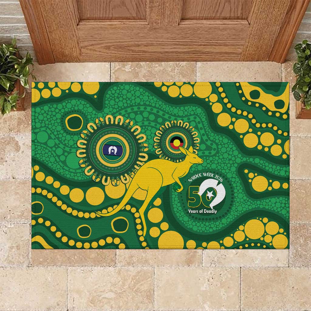 Bowls Australia NAIDOC Week 2026 Rubber Doormat 50 Years Deadly Kangaroo Indigenous Art