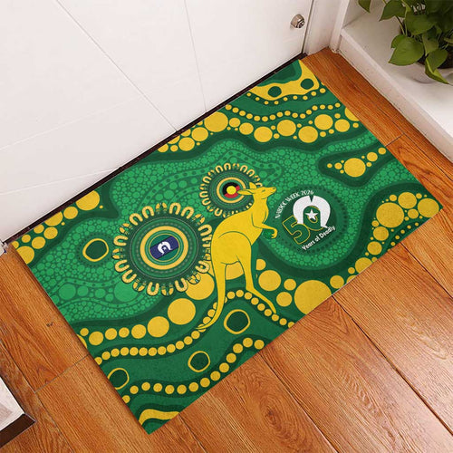 Bowls Australia NAIDOC Week 2026 Rubber Doormat 50 Years Deadly Kangaroo Indigenous Art