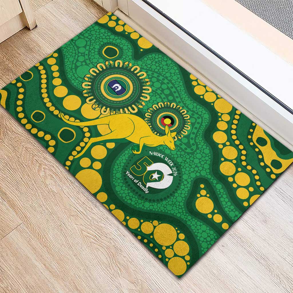 Bowls Australia NAIDOC Week 2026 Rubber Doormat 50 Years Deadly Kangaroo Indigenous Art