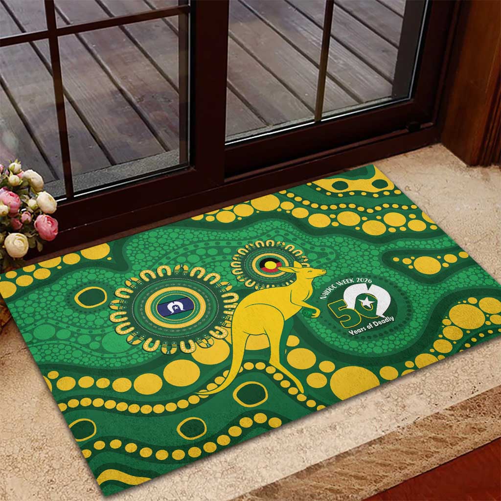 Bowls Australia NAIDOC Week 2026 Rubber Doormat 50 Years Deadly Kangaroo Indigenous Art