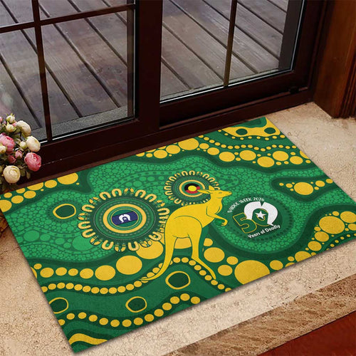Bowls Australia NAIDOC Week 2026 Rubber Doormat 50 Years Deadly Kangaroo Indigenous Art