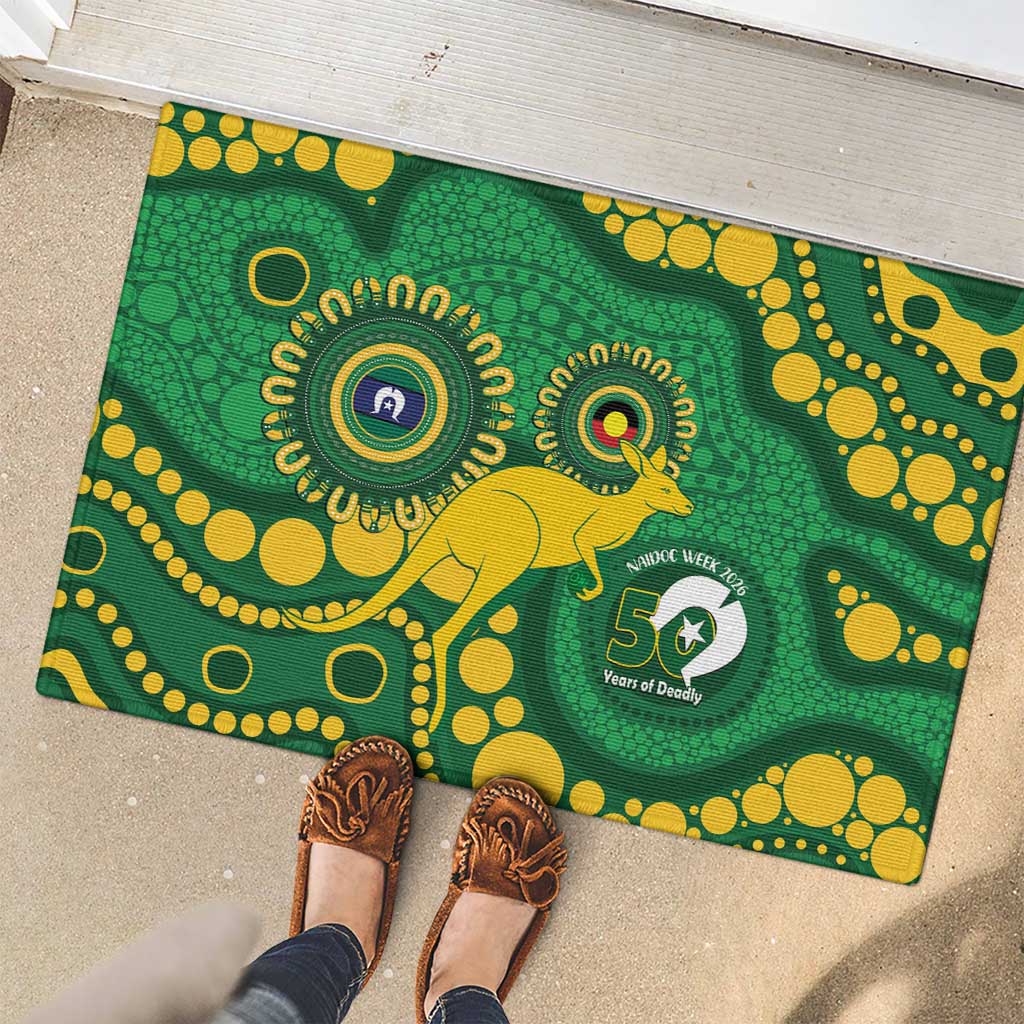 Bowls Australia NAIDOC Week 2026 Rubber Doormat 50 Years Deadly Kangaroo Indigenous Art