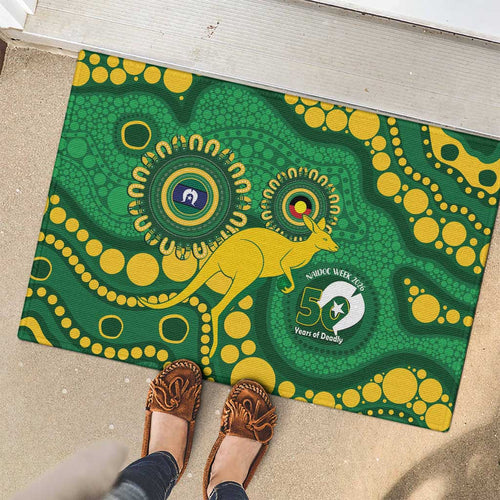 Bowls Australia NAIDOC Week 2026 Rubber Doormat 50 Years Deadly Kangaroo Indigenous Art