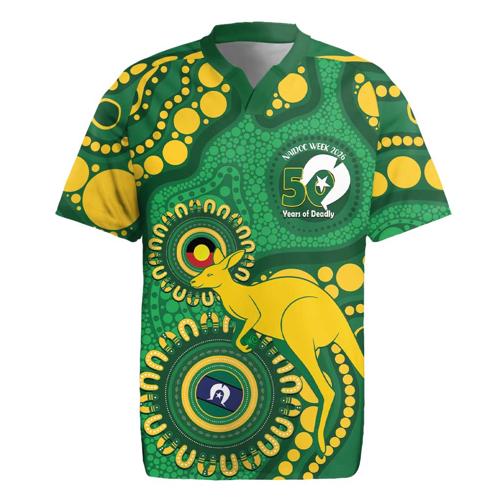 Bowls Australia NAIDOC Week 2026 Personalised Rugby Jersey 50 Years Deadly Kangaroo Indigenous Art