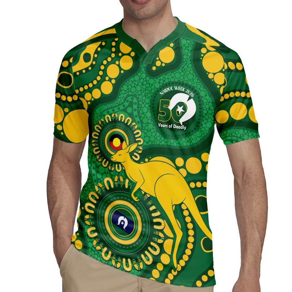 Bowls Australia NAIDOC Week 2026 Personalised Rugby Jersey 50 Years Deadly Kangaroo Indigenous Art