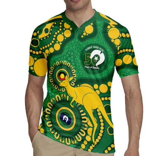 Bowls Australia NAIDOC Week 2026 Personalised Rugby Jersey 50 Years Deadly Kangaroo Indigenous Art