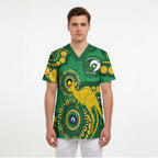 Bowls Australia NAIDOC Week 2026 Personalised Scrub Top 50 Years Deadly Kangaroo Indigenous Art