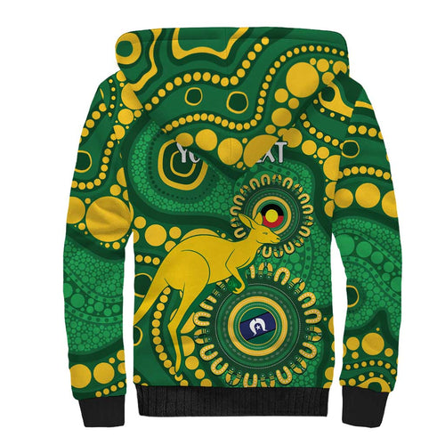 Bowls Australia NAIDOC Week 2026 Personalised Sherpa Hoodie 50 Years Deadly Kangaroo Indigenous Art