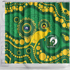 Bowls Australia NAIDOC Week 2026 Shower Curtain 50 Years Deadly Kangaroo Indigenous Art