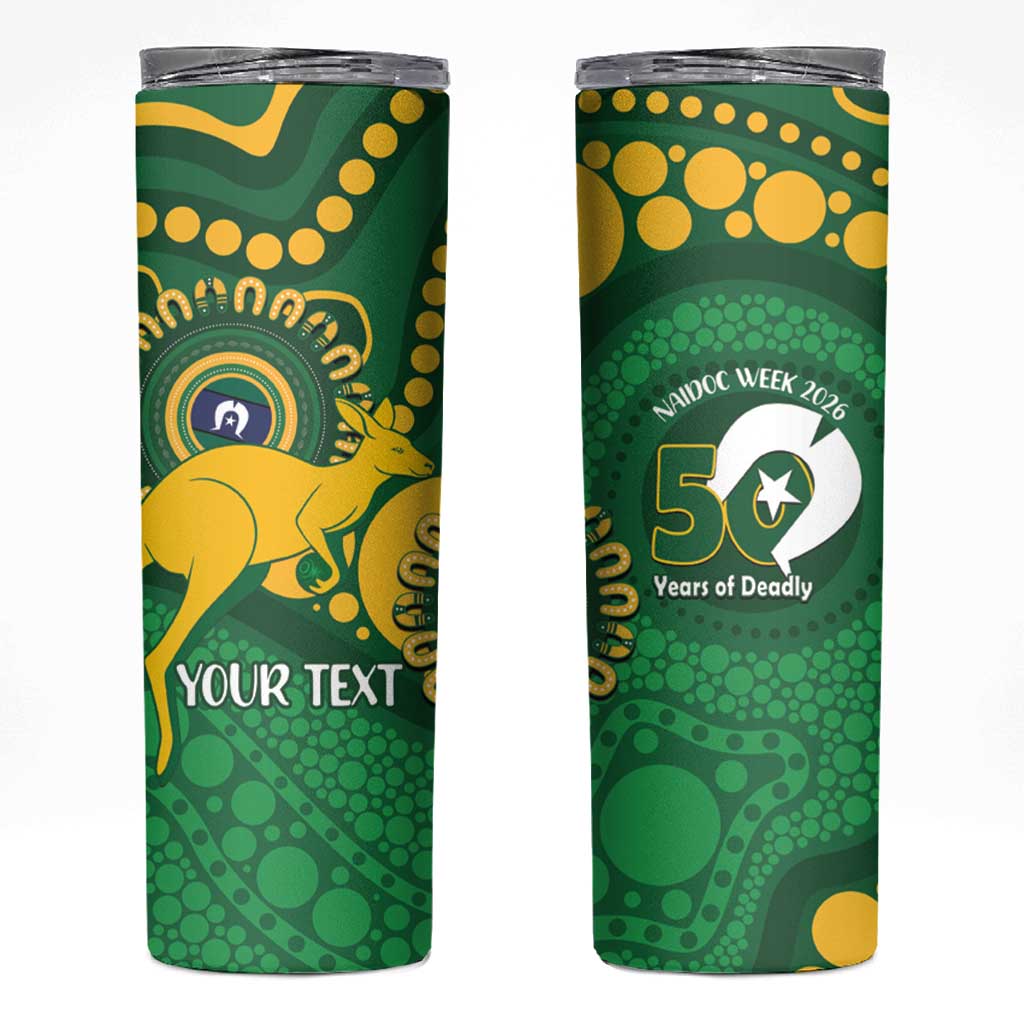 Bowls Australia NAIDOC Week 2026 Personalised Skinny Tumbler 50 Years Deadly Kangaroo Indigenous Art