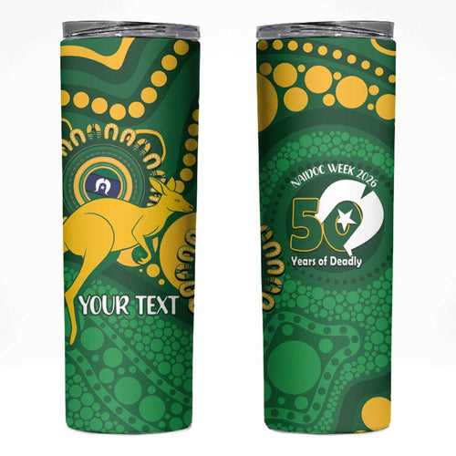 Bowls Australia NAIDOC Week 2026 Personalised Skinny Tumbler 50 Years Deadly Kangaroo Indigenous Art
