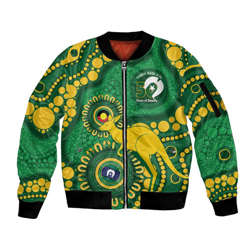 Bowls Australia NAIDOC Week 2026 Personalised Sleeve Zip Bomber Jacket 50 Years Deadly Kangaroo Indigenous Art