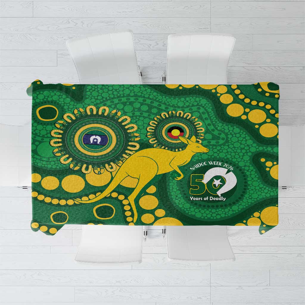 Bowls Australia NAIDOC Week 2026 Tablecloth 50 Years Deadly Kangaroo Indigenous Art