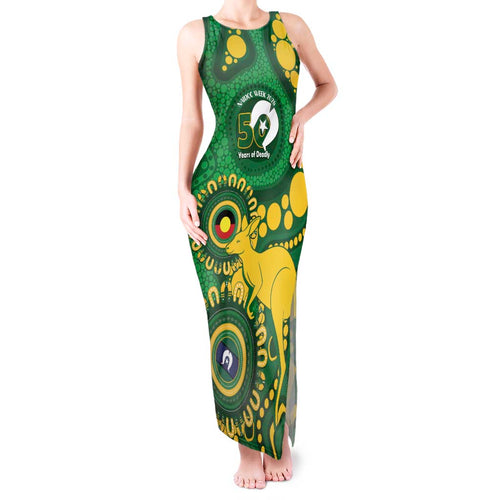 Bowls Australia NAIDOC Week 2026 Personalised Tank Maxi Dress 50 Years Deadly Kangaroo Indigenous Art