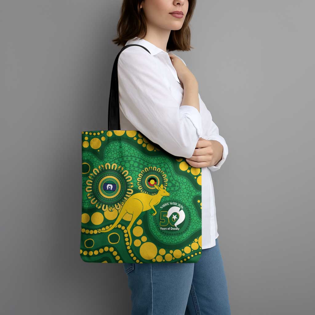 Bowls Australia NAIDOC Week 2026 Tote Bag 50 Years Deadly Kangaroo Indigenous Art