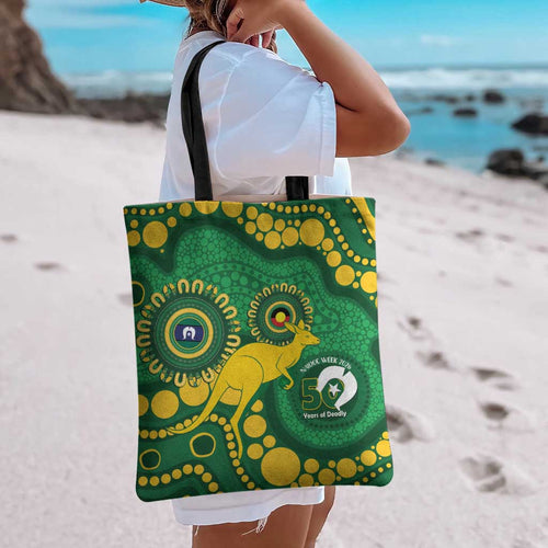 Bowls Australia NAIDOC Week 2026 Tote Bag 50 Years Deadly Kangaroo Indigenous Art