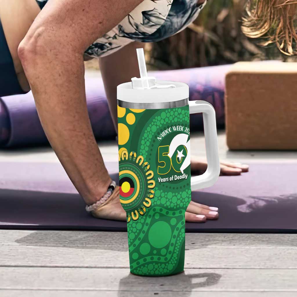 Bowls Australia NAIDOC Week 2026 Personalised Tumbler With Handle 50 Years Deadly Kangaroo Indigenous Art