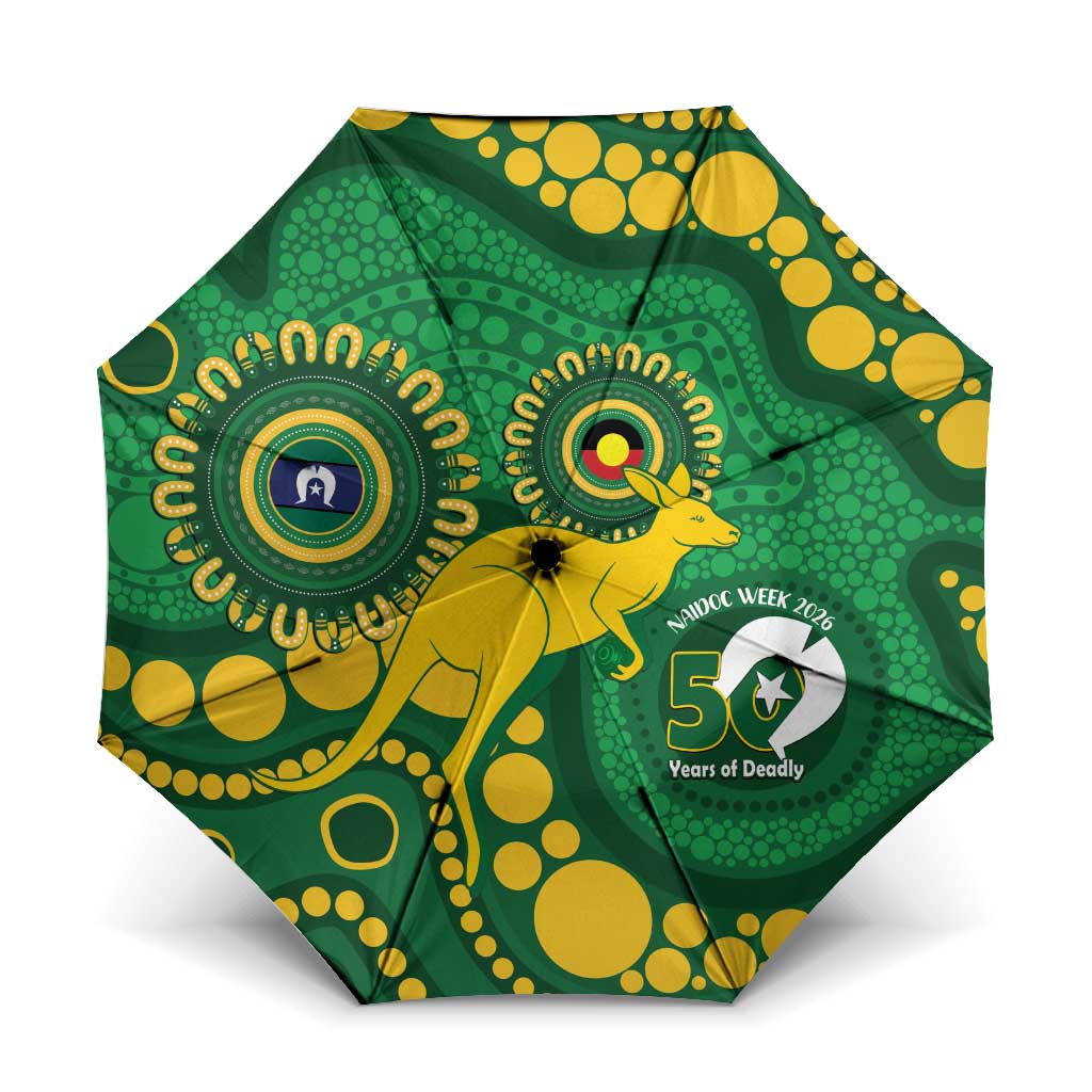 Bowls Australia NAIDOC Week 2026 Umbrella 50 Years Deadly Kangaroo Indigenous Art
