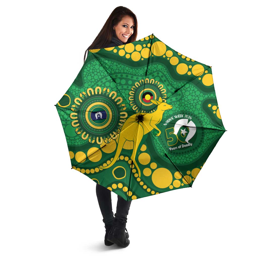 Bowls Australia NAIDOC Week 2026 Umbrella 50 Years Deadly Kangaroo Indigenous Art