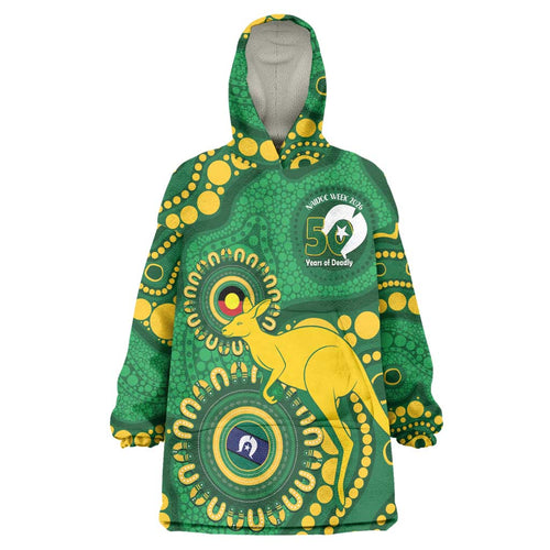 Bowls Australia NAIDOC Week 2026 Personalised Wearable Blanket Hoodie 50 Years Deadly Kangaroo Indigenous Art