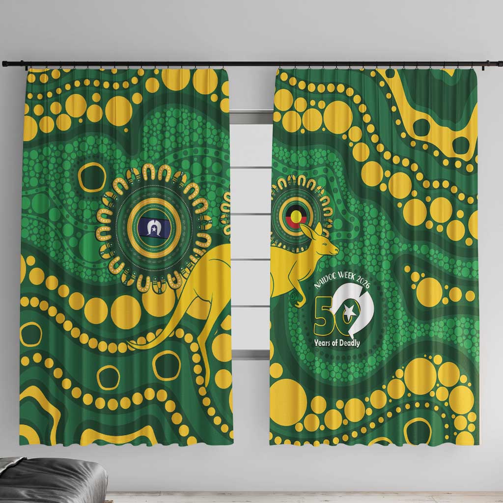 Bowls Australia NAIDOC Week 2026 Window Curtain 50 Years Deadly Kangaroo Indigenous Art