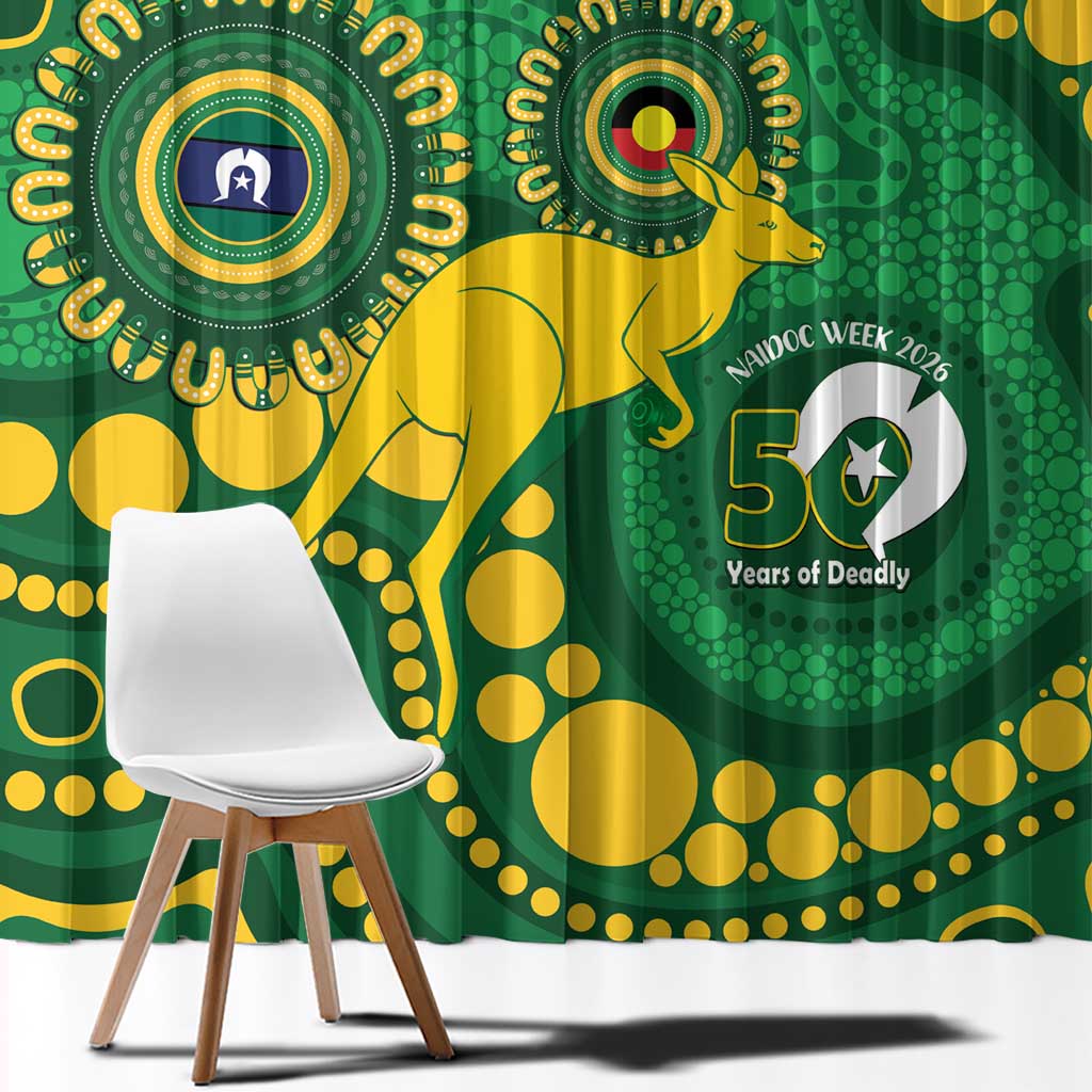 Bowls Australia NAIDOC Week 2026 Window Curtain 50 Years Deadly Kangaroo Indigenous Art