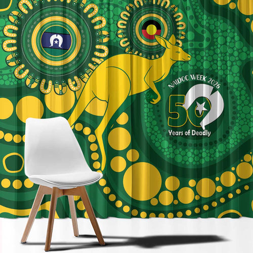 Bowls Australia NAIDOC Week 2026 Window Curtain 50 Years Deadly Kangaroo Indigenous Art