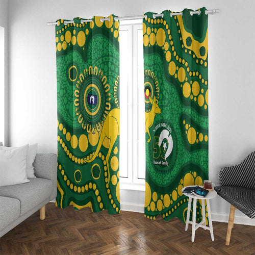 Bowls Australia NAIDOC Week 2026 Window Curtain 50 Years Deadly Kangaroo Indigenous Art