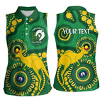 Bowls Australia NAIDOC Week 2026 Personalised Women Sleeveless Polo Shirt 50 Years Deadly Kangaroo Indigenous Art