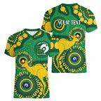 Bowls Australia NAIDOC Week 2026 Personalised Women V-Neck T-Shirt 50 Years Deadly Kangaroo Indigenous Art