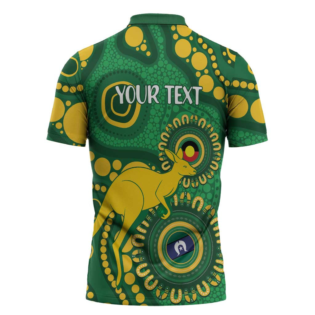 Bowls Australia NAIDOC Week 2026 Personalised Zipper Polo Shirt 50 Years Deadly Kangaroo Indigenous Art
