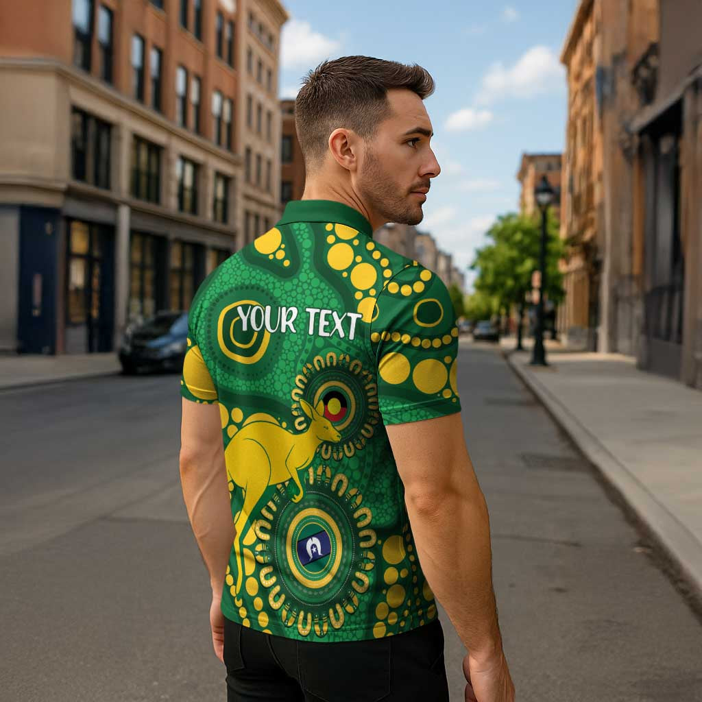Bowls Australia NAIDOC Week 2026 Personalised Zipper Polo Shirt 50 Years Deadly Kangaroo Indigenous Art