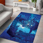 Kuri New Zealand Matariki Area Rug Aotearoa Dog Waka Maori New Year Galaxy Vibes