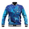 Kuri New Zealand Matariki Baseball Jacket Aotearoa Dog Waka Maori New Year Galaxy Vibes