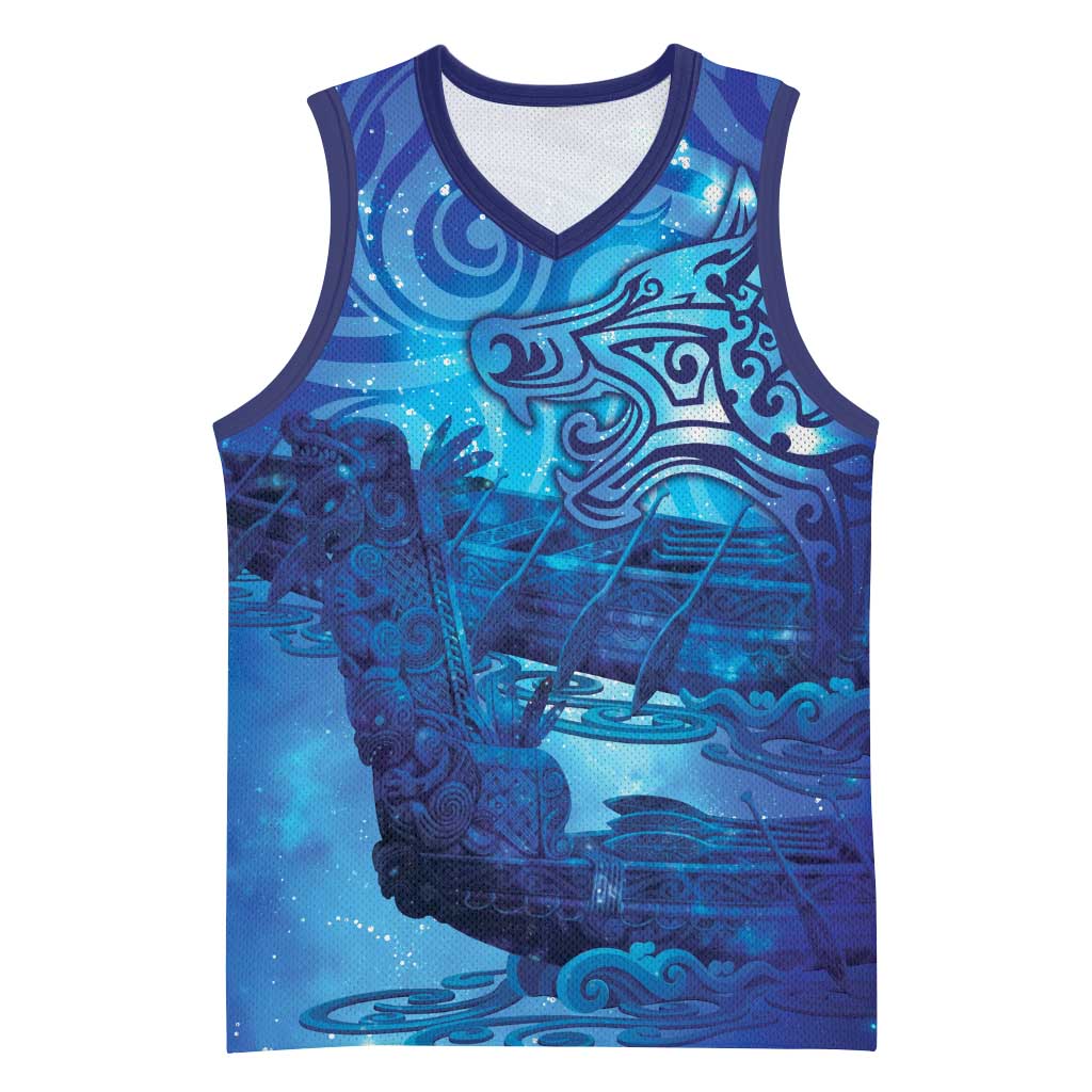 Kuri New Zealand Matariki Basketball Jersey Aotearoa Dog Waka Maori New Year Galaxy Vibes