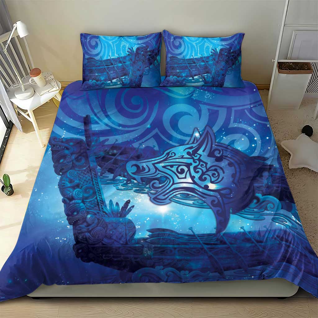 Kuri New Zealand Matariki Bedding Set Aotearoa Dog Waka Maori New Year Galaxy Vibes